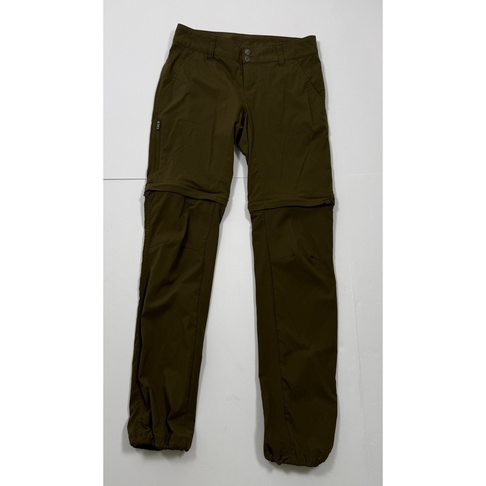 Columbia Omni-Shield Womens 2 Regular Convertible Pants Olive Zip Off Hiking Out - Picture 16 of 16